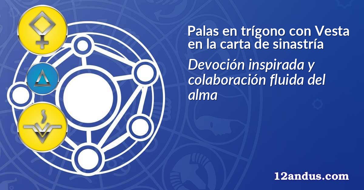 Palas en trígono con Vesta en la carta de sinastría