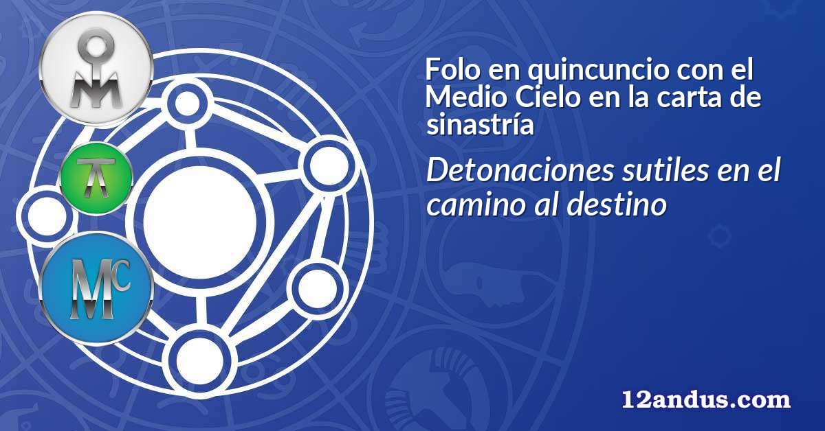 Folo en quincuncio con el Medio Cielo en la carta de sinastría