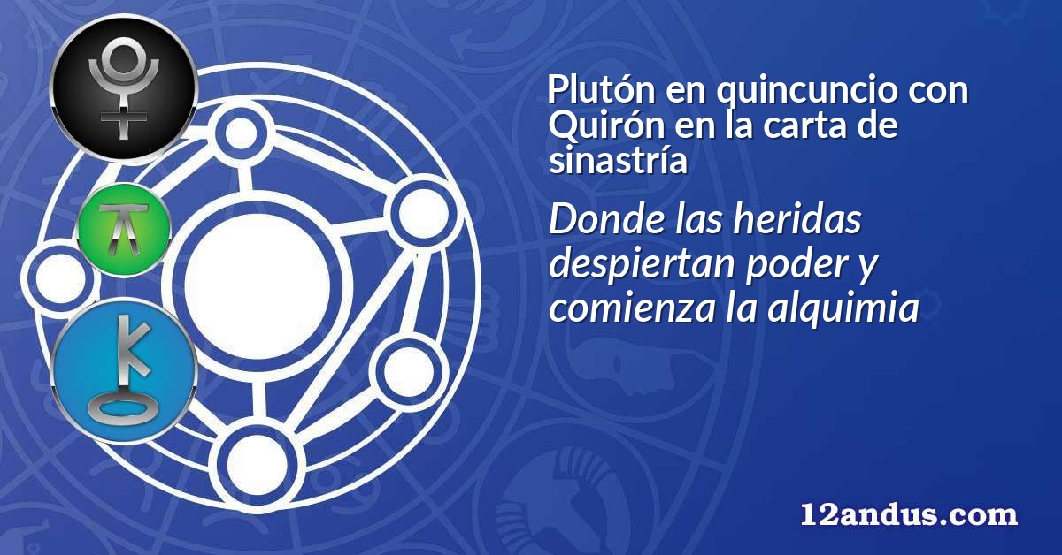 Plutón en quincuncio con Quirón en la carta de sinastría