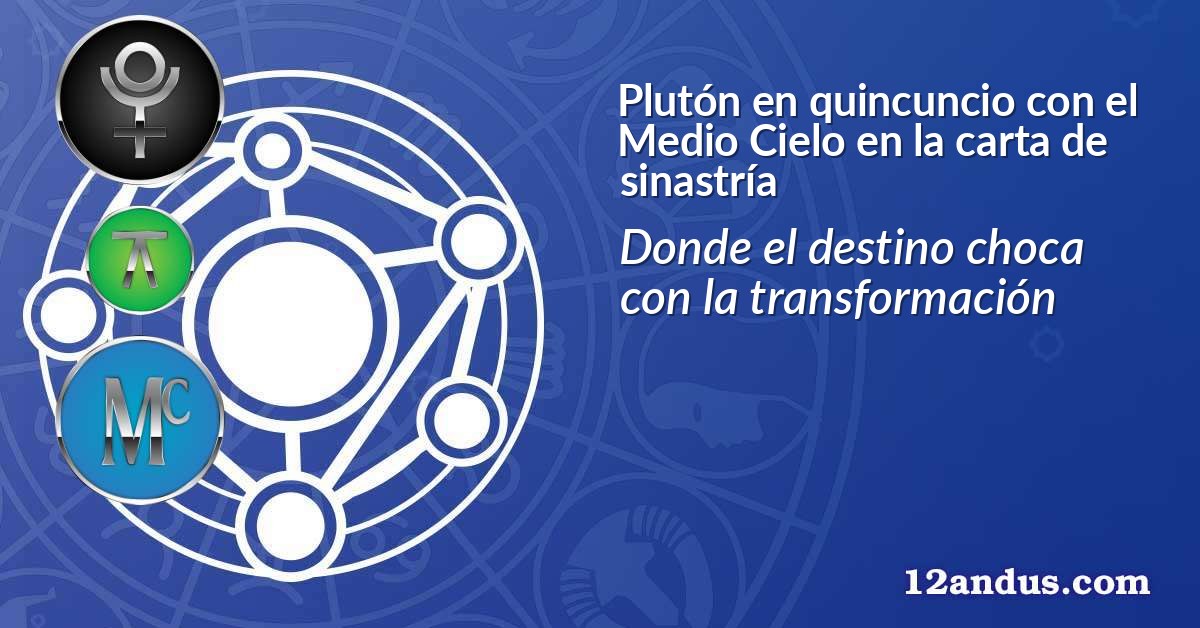 Plutón en quincuncio con el Medio Cielo en la carta de sinastría