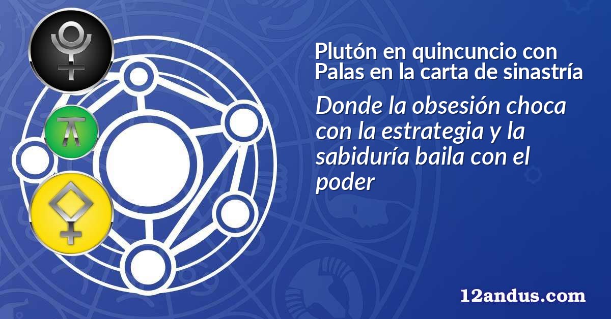 Plutón en quincuncio con Palas en la carta de sinastría