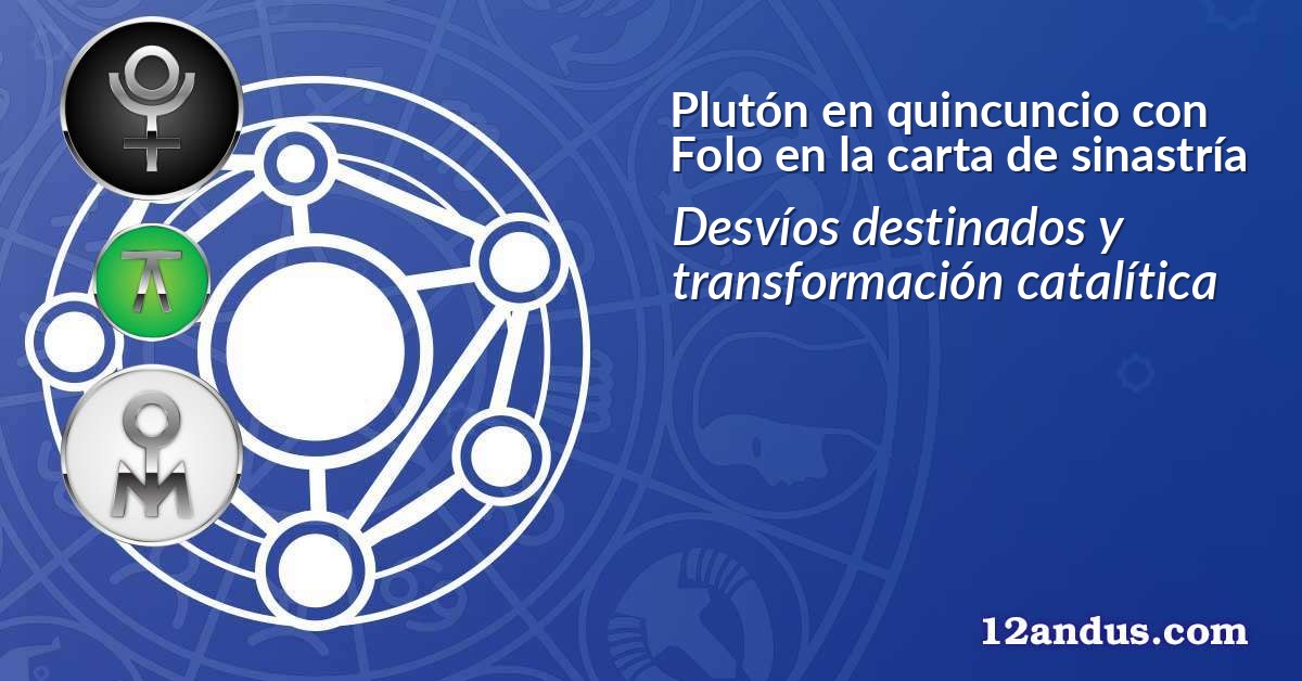 Plutón en quincuncio con Folo en la carta de sinastría