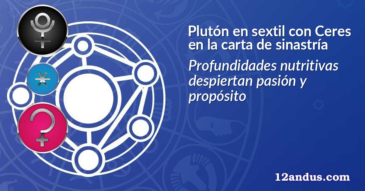 Plutón en sextil con Ceres en la carta de sinastría