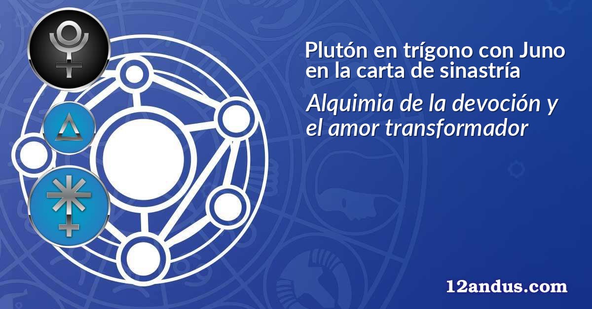 Plutón en trígono con Juno en la carta de sinastría