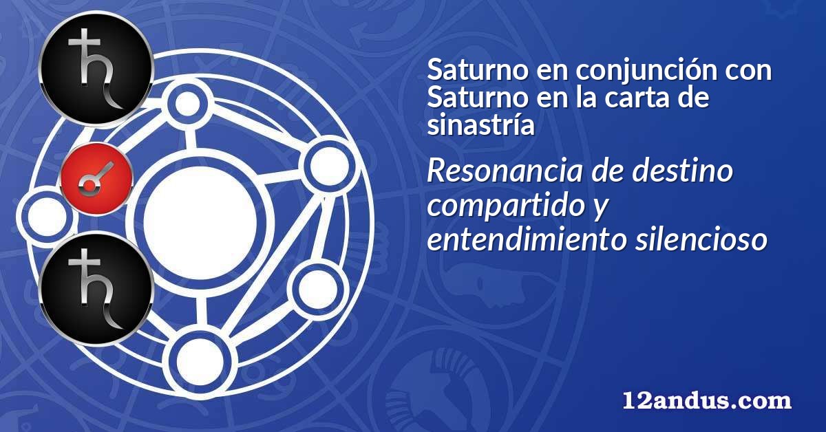 Saturno en conjunción con Saturno en la carta de sinastría