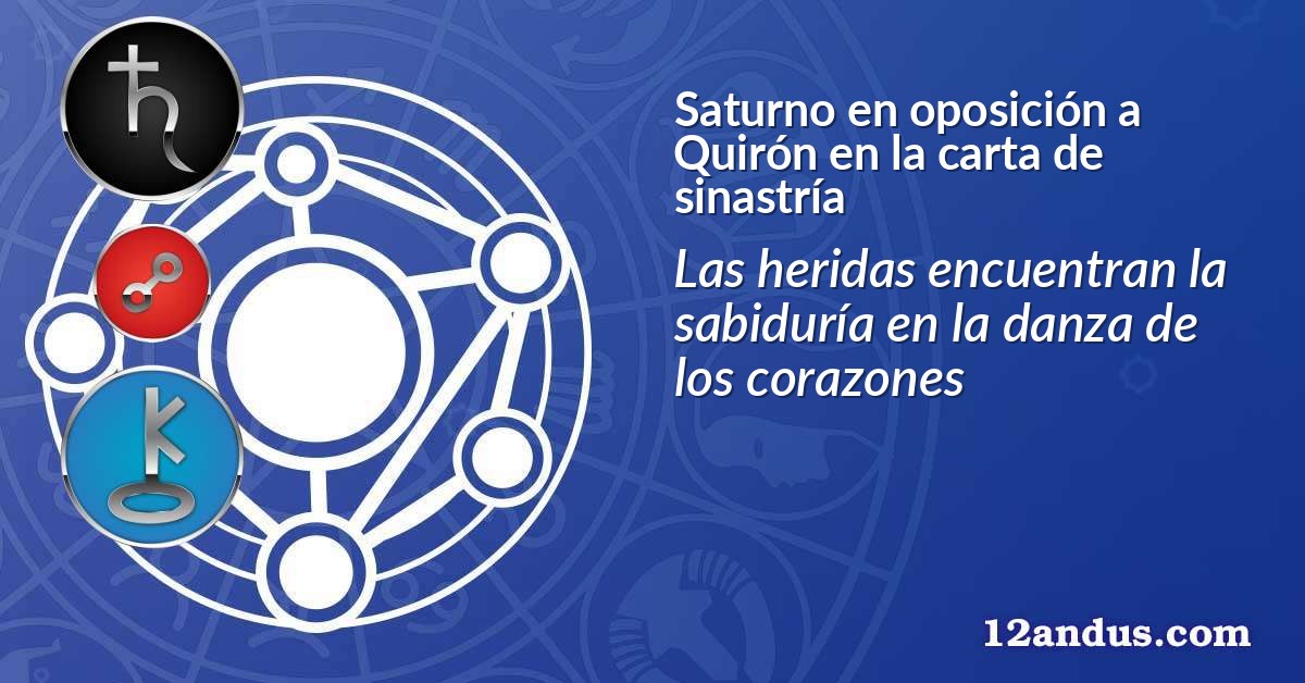 Saturno en oposición a Quirón en la carta de sinastría
