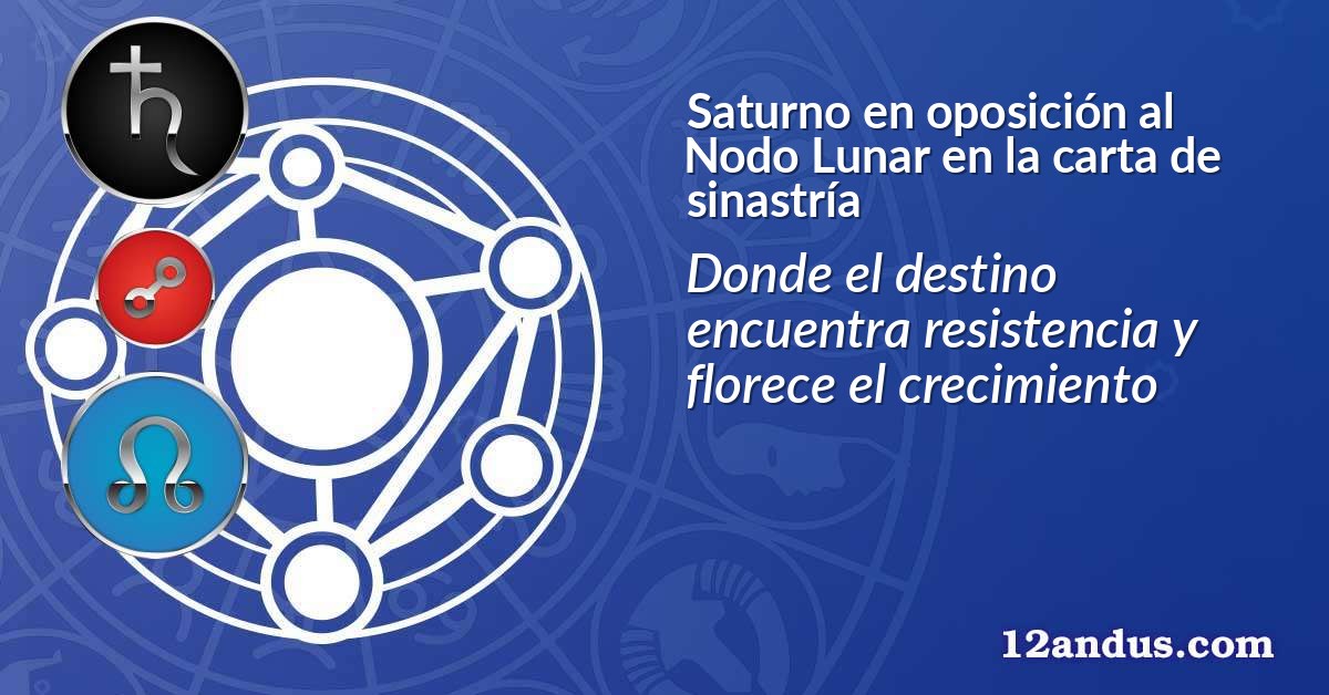 Saturno en oposición al Nodo Lunar en la carta de sinastría