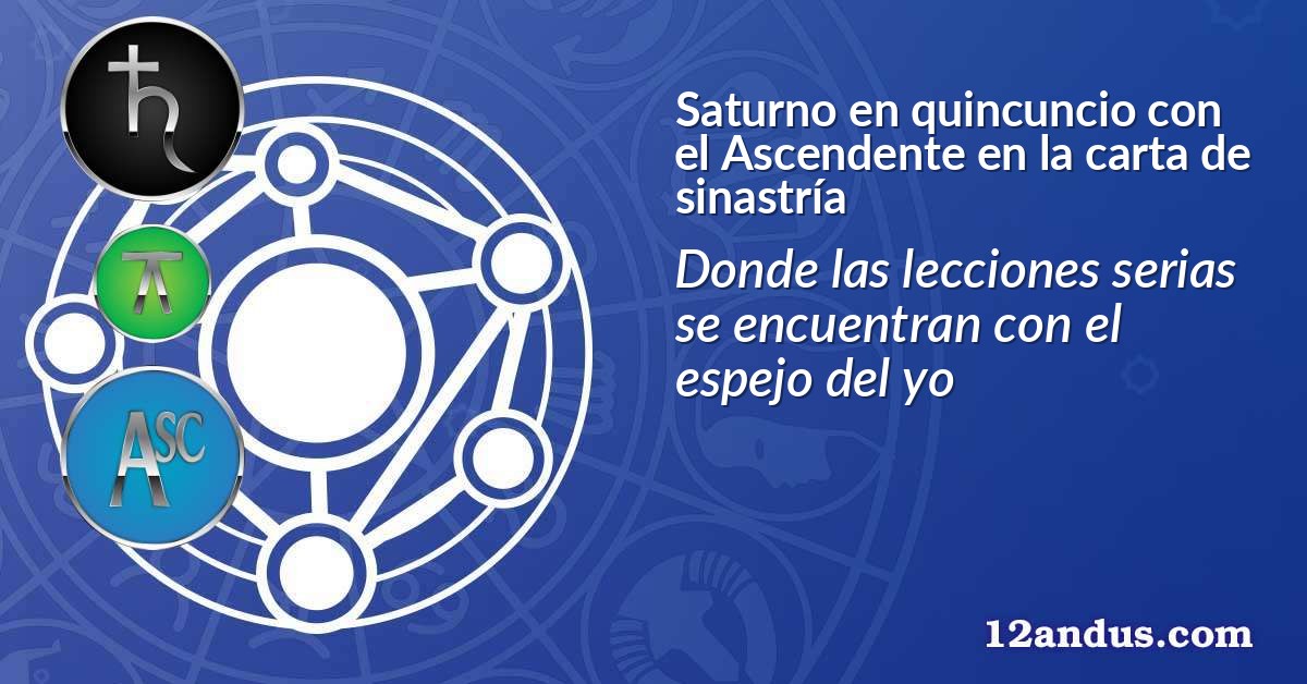 Saturno en quincuncio con el Ascendente en la carta de sinastría