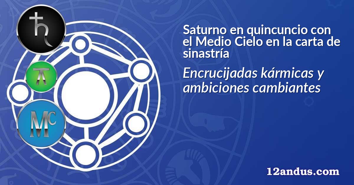 Saturno en quincuncio con el Medio Cielo en la carta de sinastría