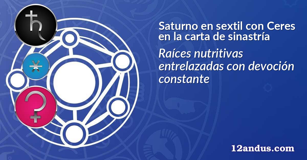 Saturno en sextil con Ceres en la carta de sinastría