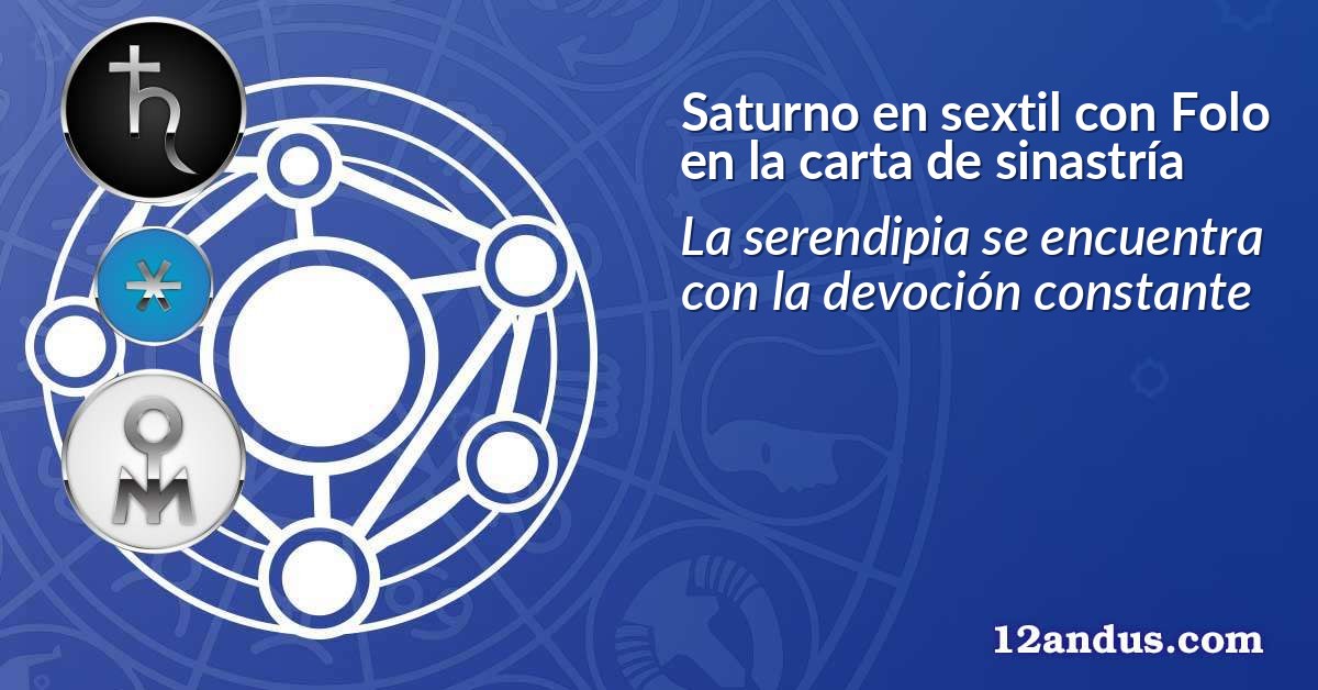 Saturno en sextil con Folo en la carta de sinastría