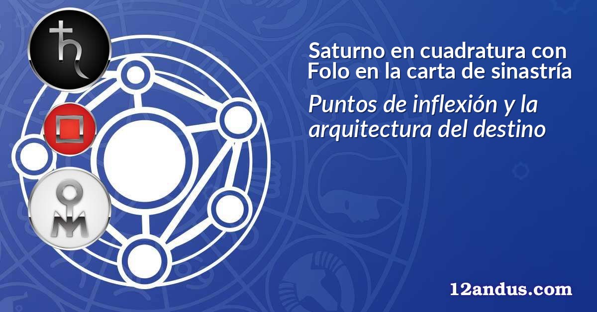 Saturno en cuadratura con Folo en la carta de sinastría