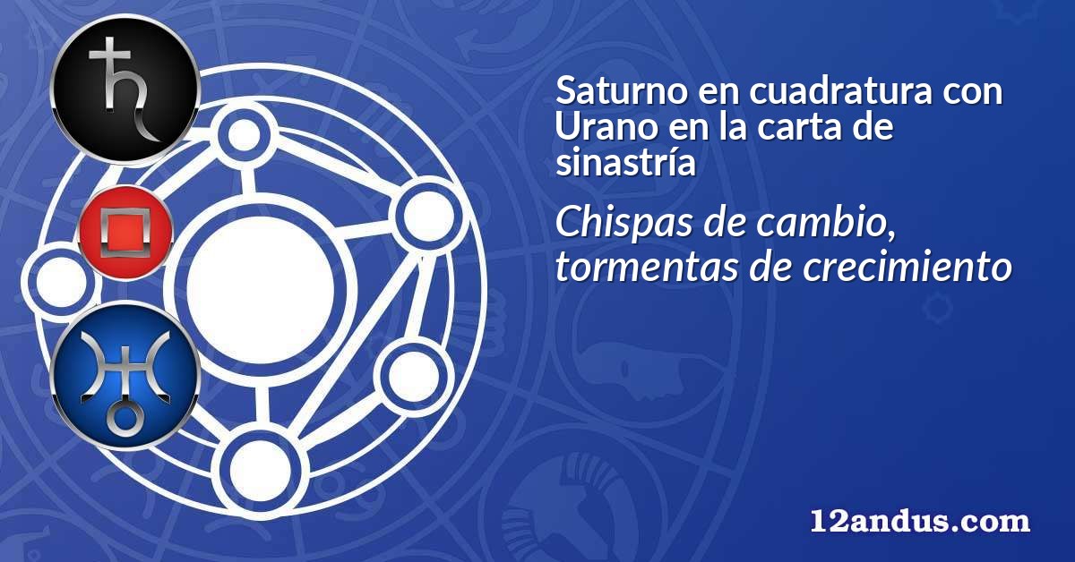 Saturno en cuadratura con Urano en la carta de sinastría