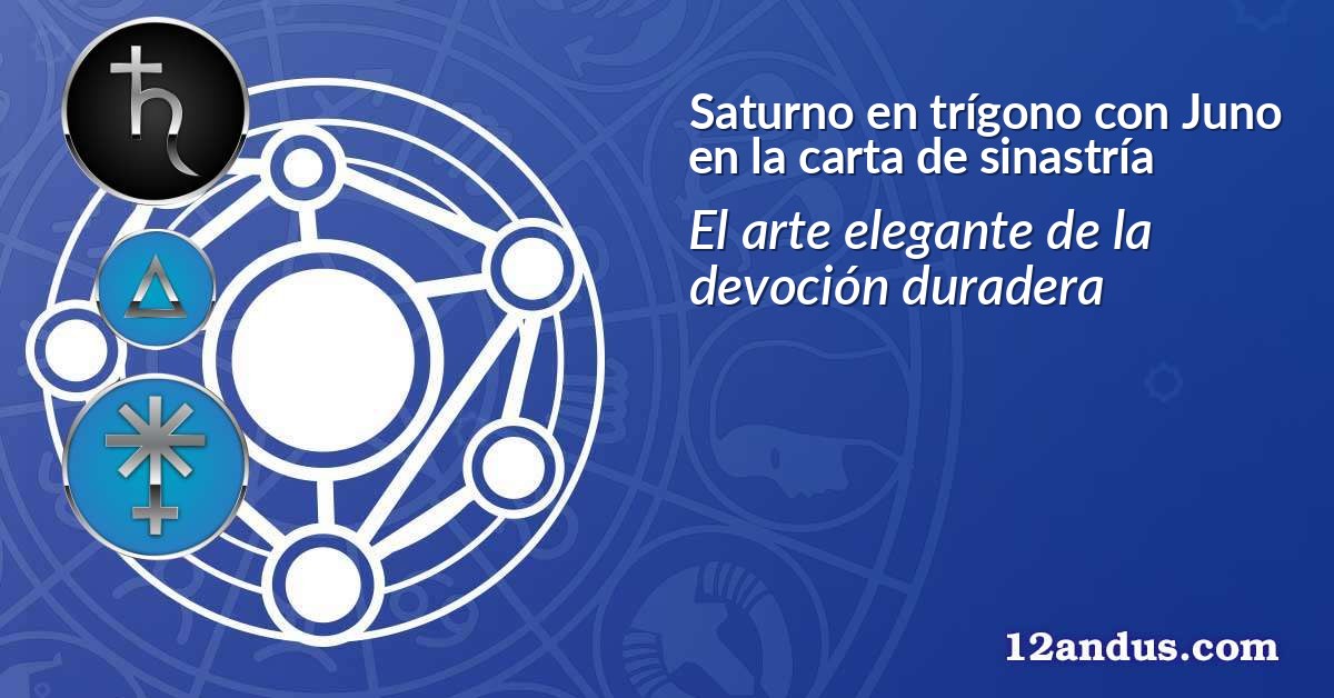Saturno en trígono con Juno en la carta de sinastría
