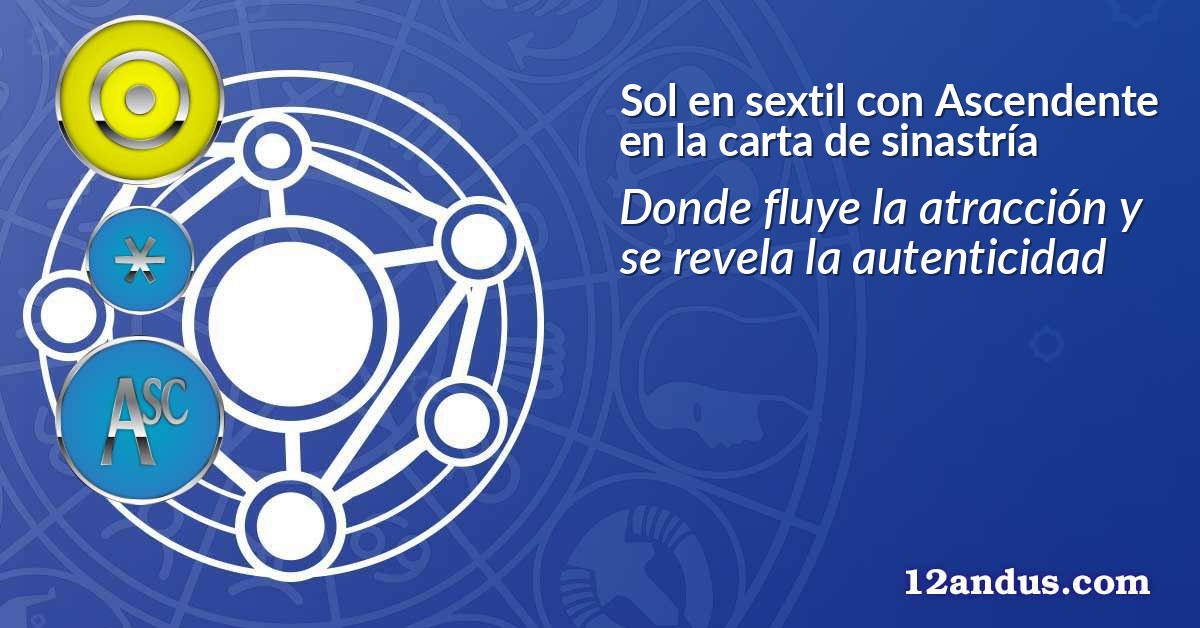 Sol en sextil con Ascendente en la carta de sinastría