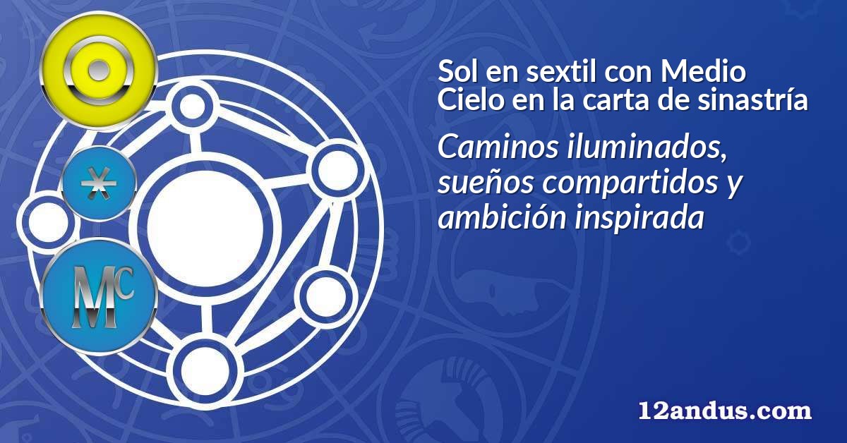 Sol en sextil con Medio Cielo en la carta de sinastría