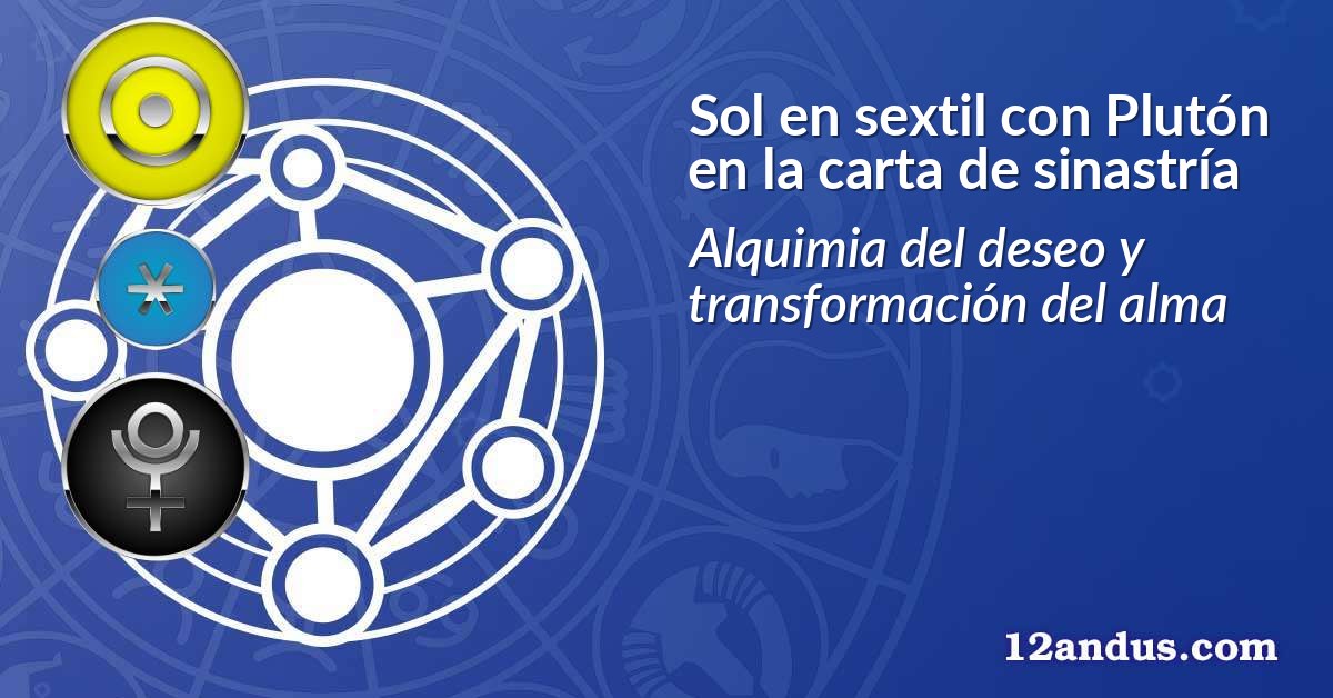 Sol en sextil con Plutón en la carta de sinastría