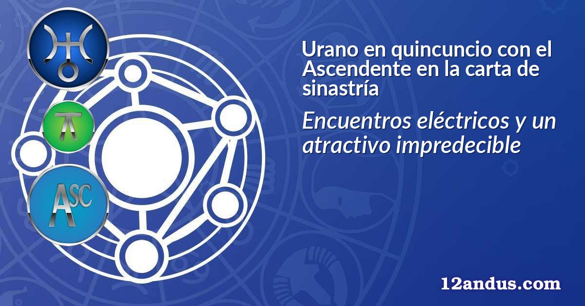Urano en quincuncio con el Ascendente en la carta de sinastría