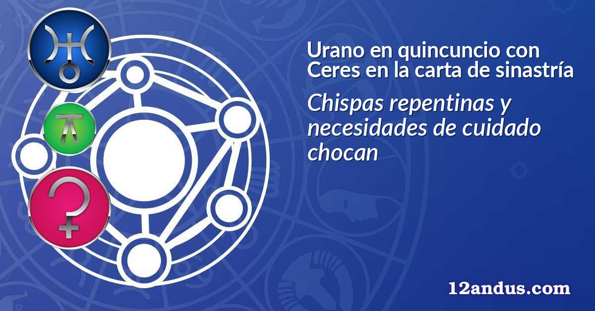 Urano en quincuncio con Ceres en la carta de sinastría