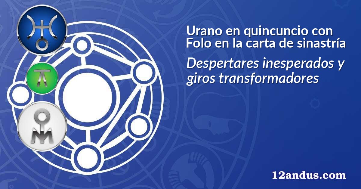 Urano en quincuncio con Folo en la carta de sinastría