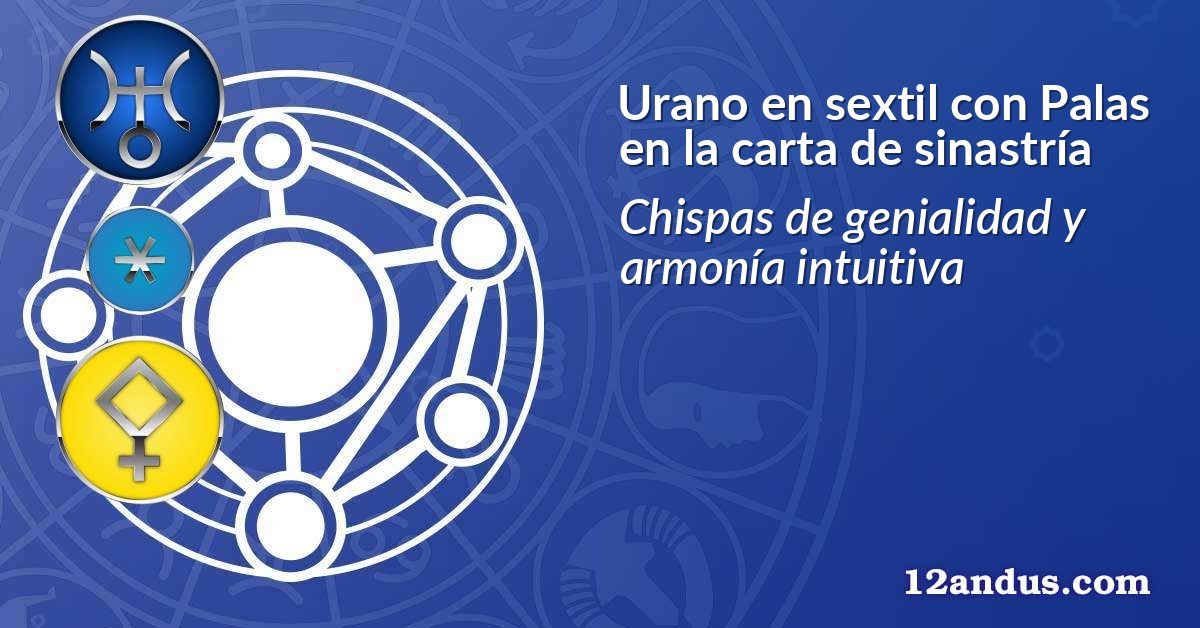 Urano en sextil con Palas en la carta de sinastría