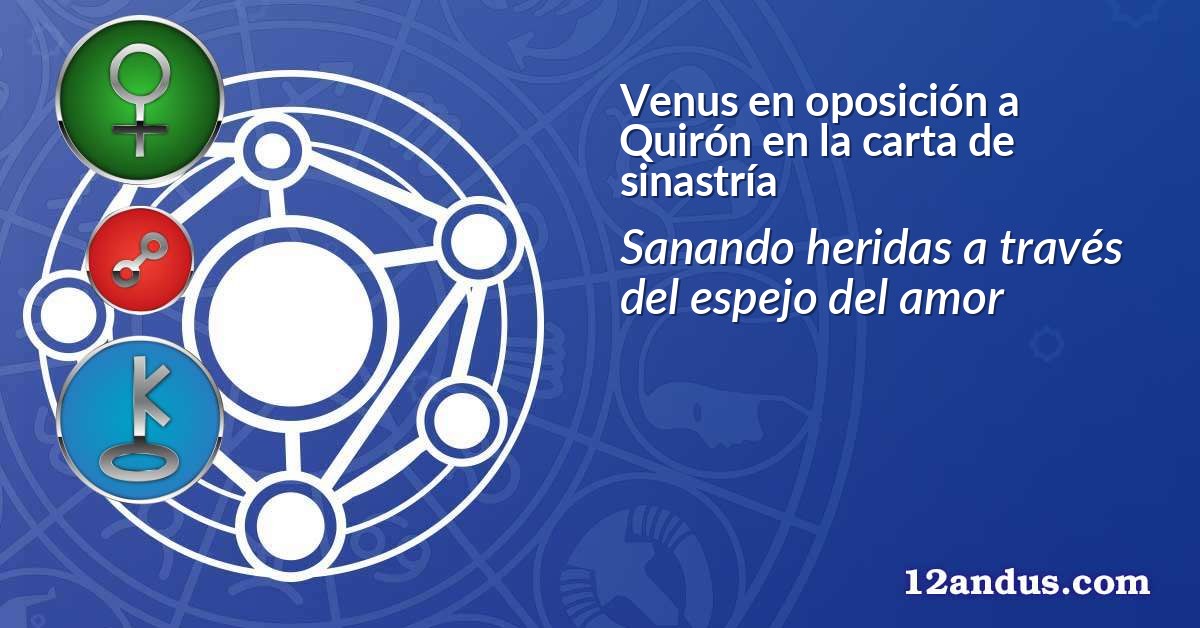 Venus en oposición a Quirón en la carta de sinastría