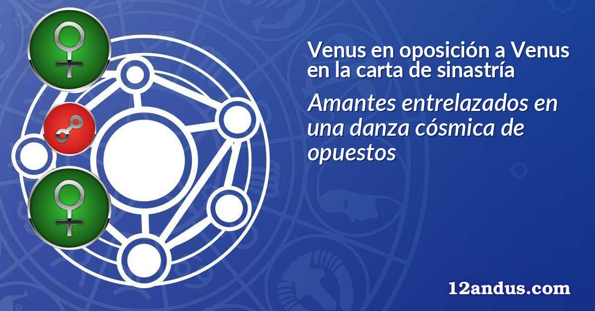 Venus en oposición a Venus en la carta de sinastría