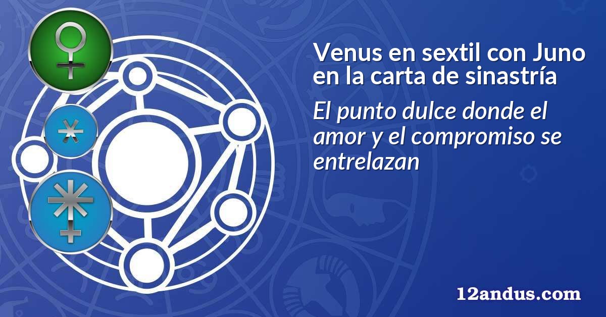 Venus en sextil con Juno en la carta de sinastría
