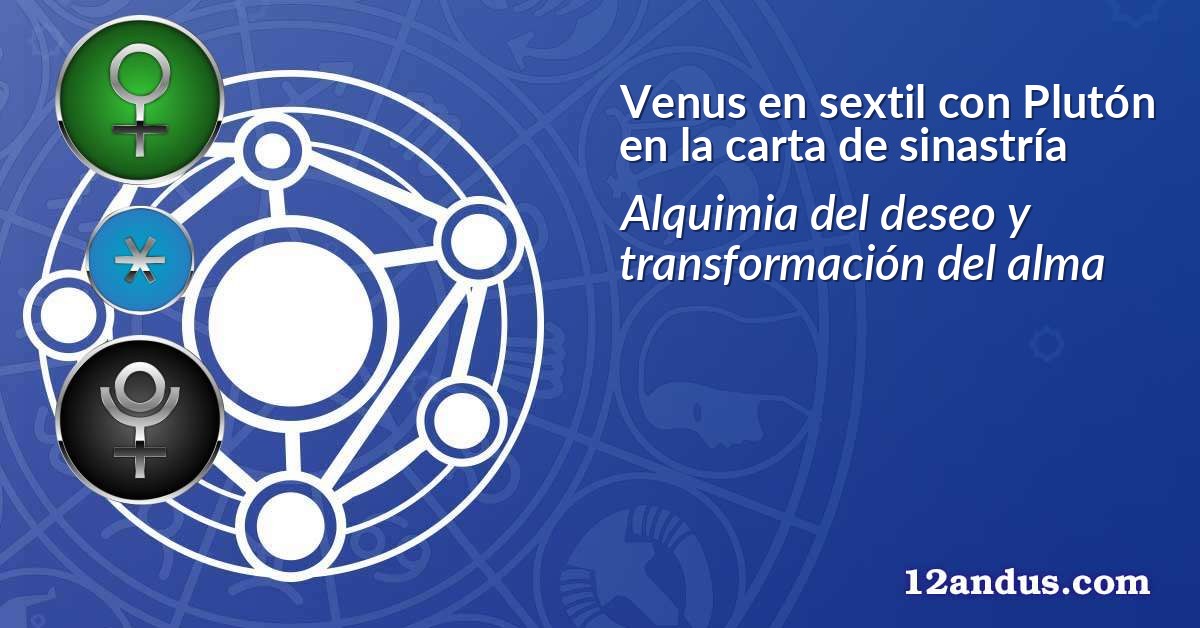 Venus en sextil con Plutón en la carta de sinastría