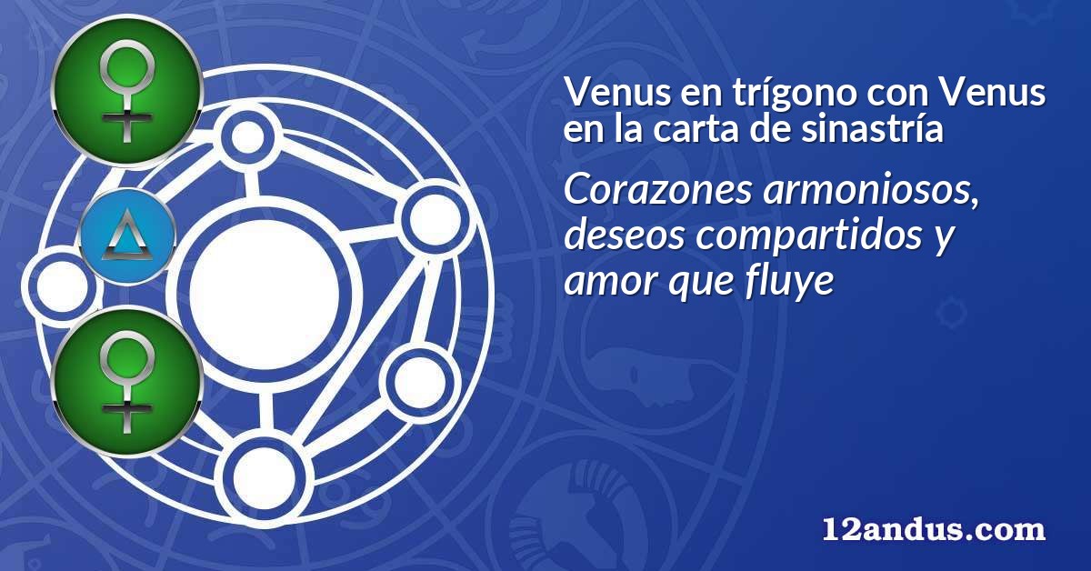 Venus en trígono con Venus en la carta de sinastría