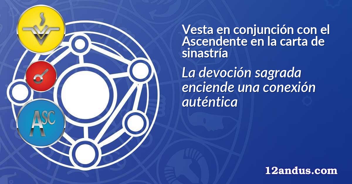 Vesta en conjunción con el Ascendente en la carta de sinastría