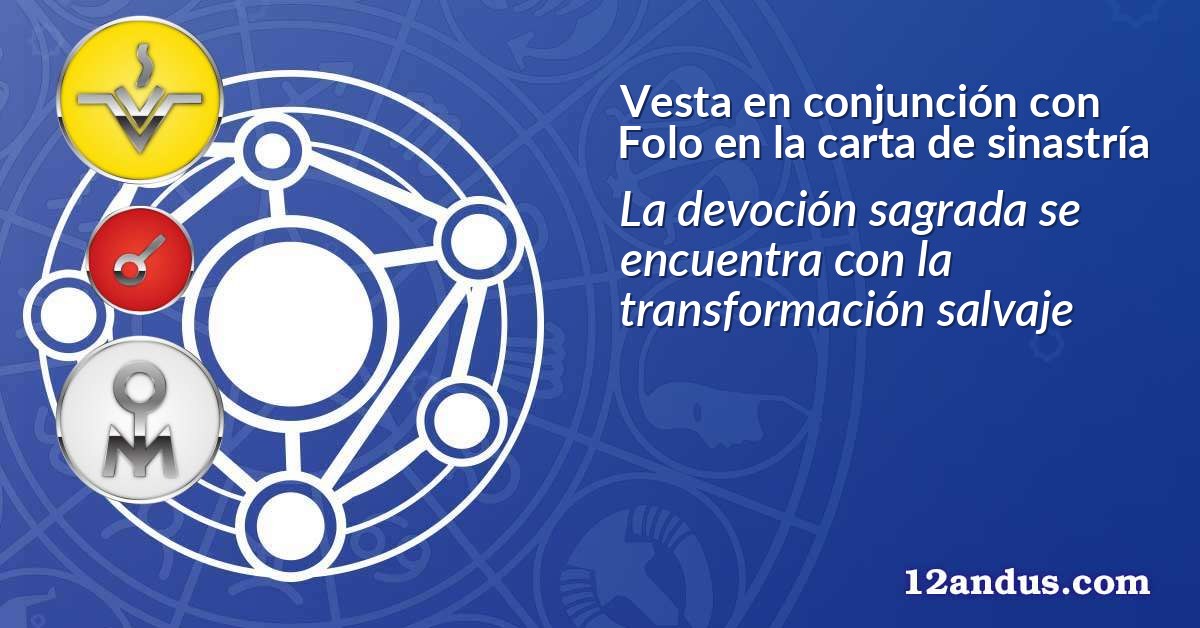Vesta en conjunción con Folo en la carta de sinastría