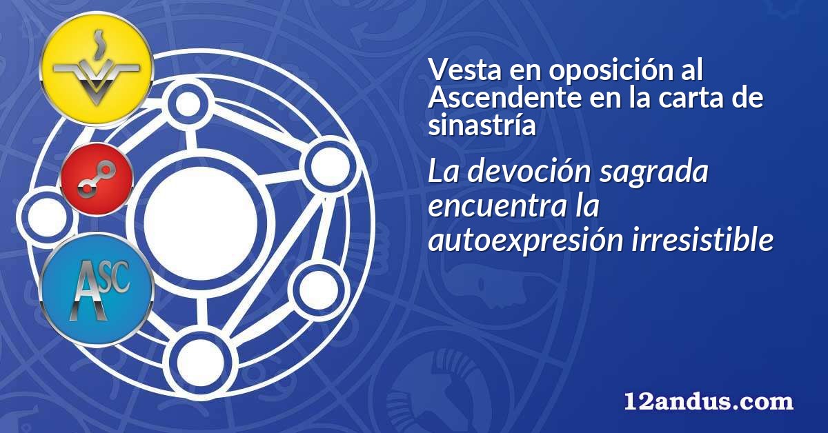 Vesta en oposición al Ascendente en la carta de sinastría