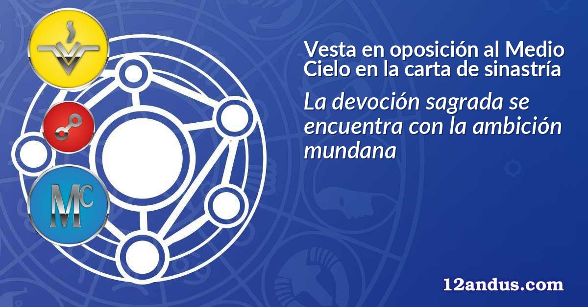 Vesta en oposición al Medio Cielo en la carta de sinastría