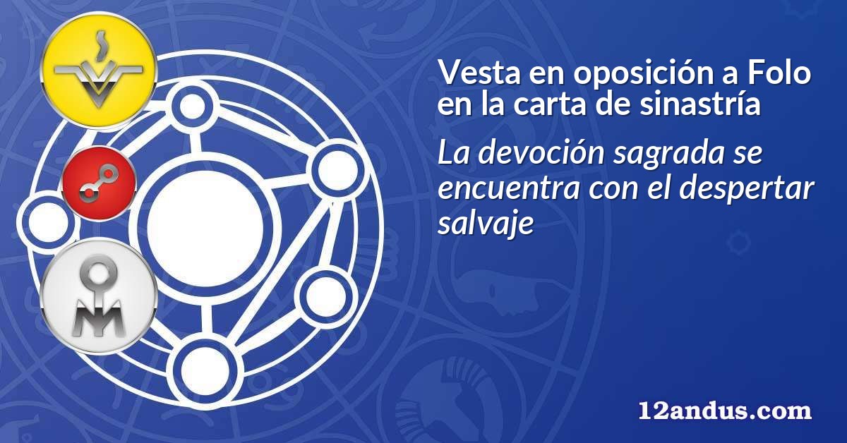 Vesta en oposición a Folo en la carta de sinastría