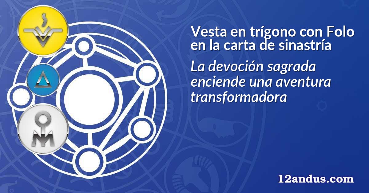 Vesta en trígono con Folo en la carta de sinastría