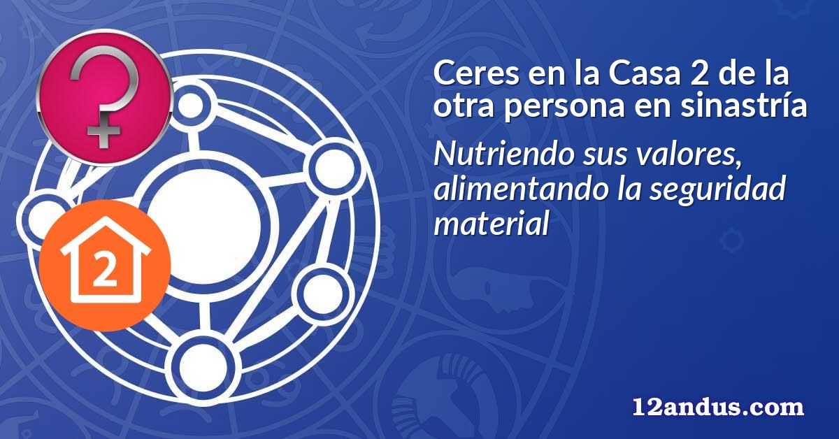 Ceres en la Casa 2 de la otra persona en sinastría