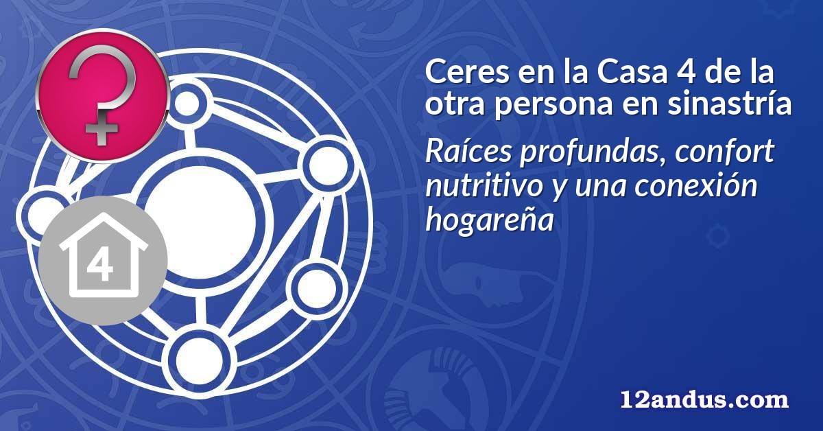 Ceres en la Casa 4 de la otra persona en sinastría
