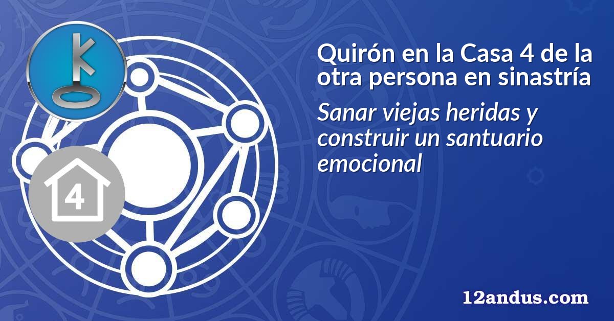 Quirón en la Casa 4 de la otra persona en sinastría