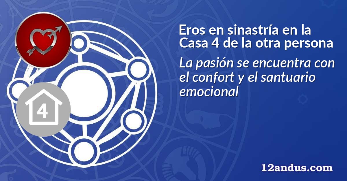 Eros en sinastría en la Casa 4 de la otra persona