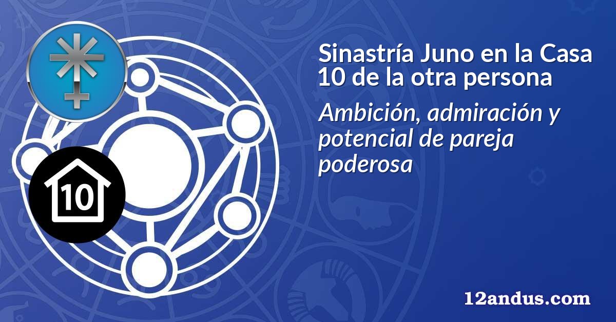Sinastría Juno en la Casa 10 de la otra persona