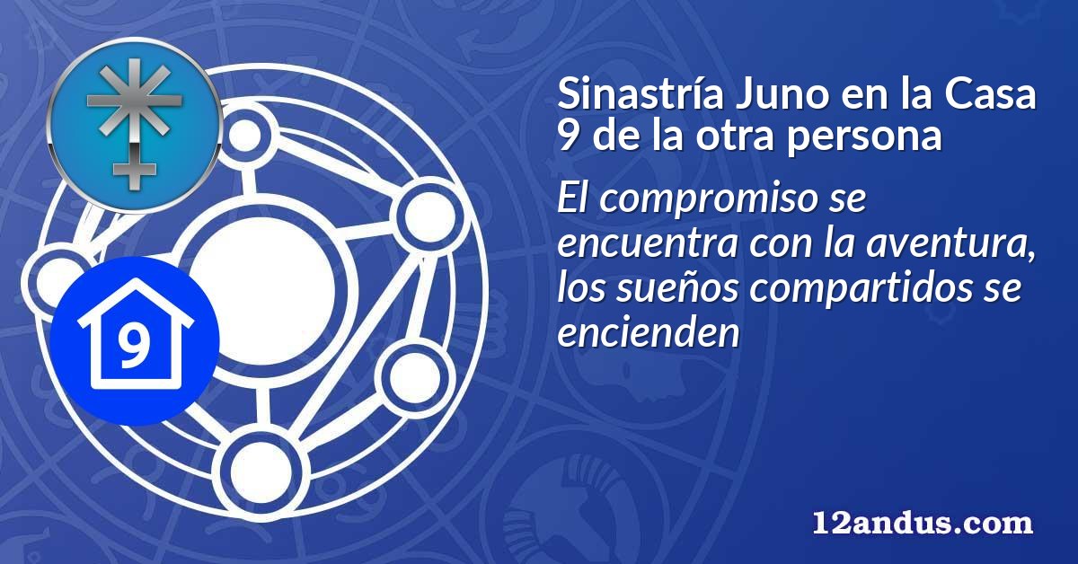 Sinastría Juno en la Casa 9 de la otra persona