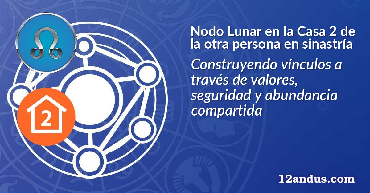 Nodo Lunar en la Casa 2 de la otra persona en sinastría