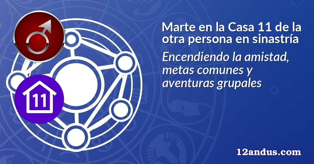 Marte en la Casa 11 de la otra persona en sinastría