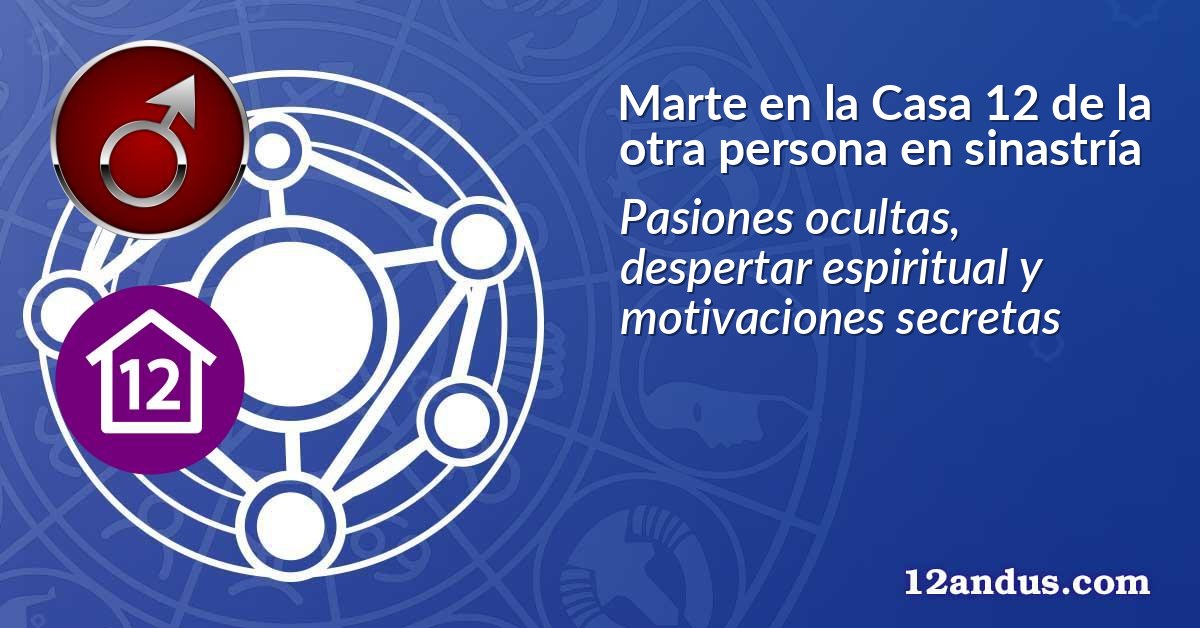 Marte en la Casa 12 de la otra persona en sinastría