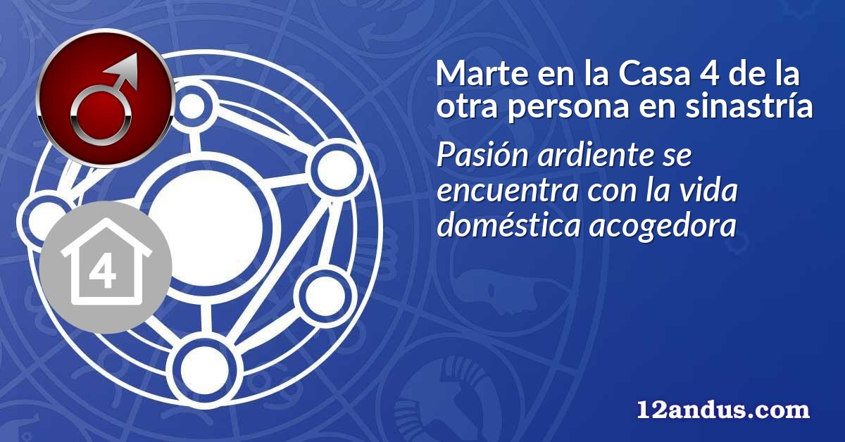 Marte en la Casa 4 de la otra persona en sinastría