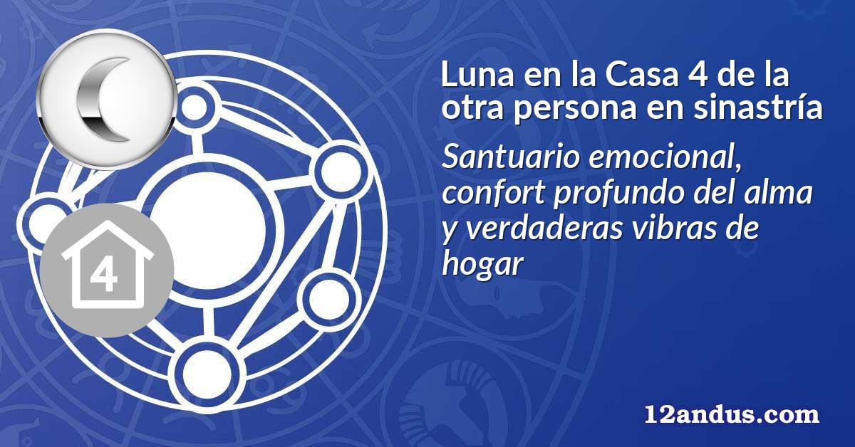 Luna en la Casa 4 de la otra persona en sinastría