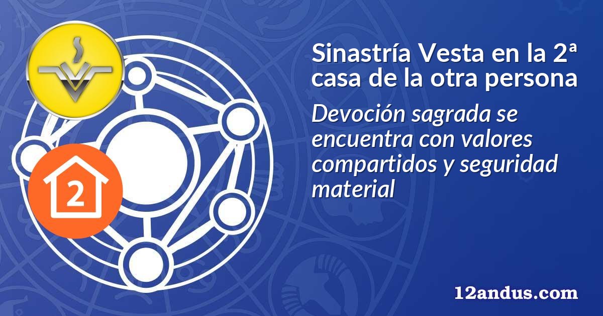 Sinastría Vesta en la 2ª casa de la otra persona