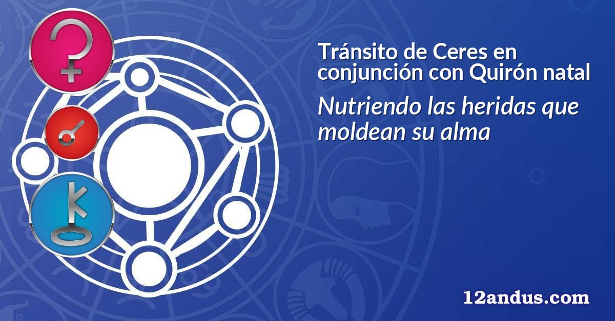 Tránsito de Ceres en conjunción con Quirón natal