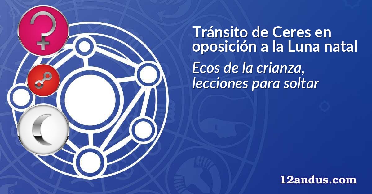 Tránsito de Ceres en oposición a la Luna natal